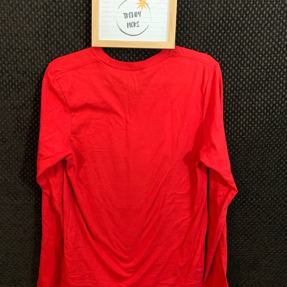 Chiefs Red Long Sleeve Shirt with KC logo over Animal Print - Picture 2 of 4